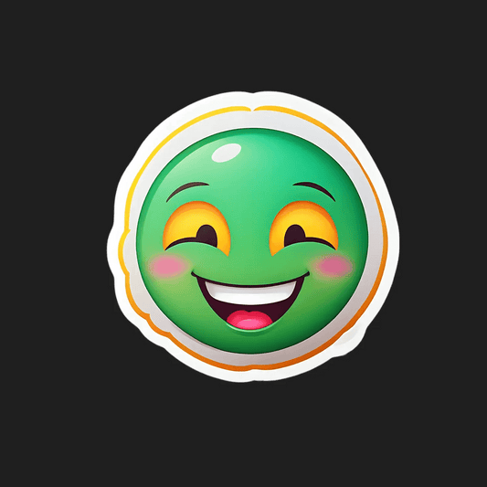 Emoji Smile - UV DTF Sticker - Heat Press Transfer