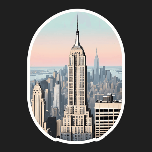 Empire State Building - Cityscape Sticker - Heat Press Transfer