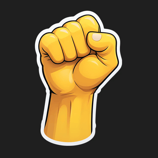 Empowered Fist - Durable Sticker - Heat Press Transfer