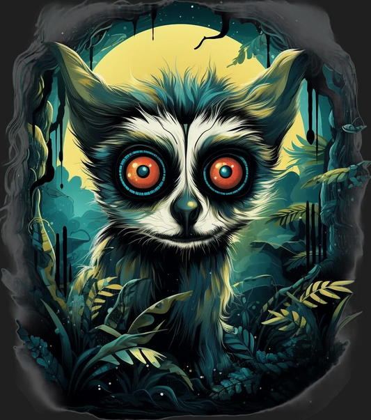 Enchanted Lemur - DTF Ready to Press - Heat Press Transfer