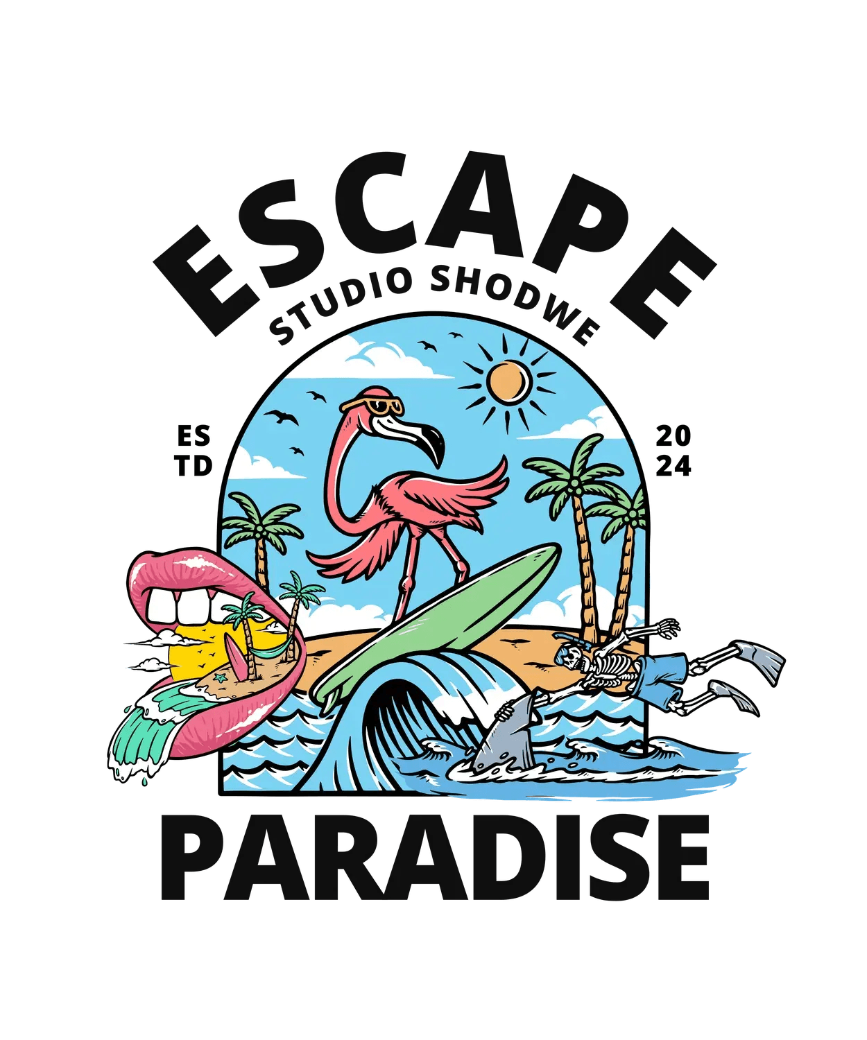 Escape Paradise - DTF Ready to Press (original)
