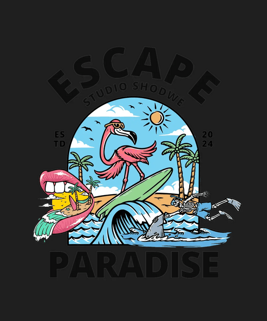Escape Paradise - DTF Ready to Press - Heat Press Transfer