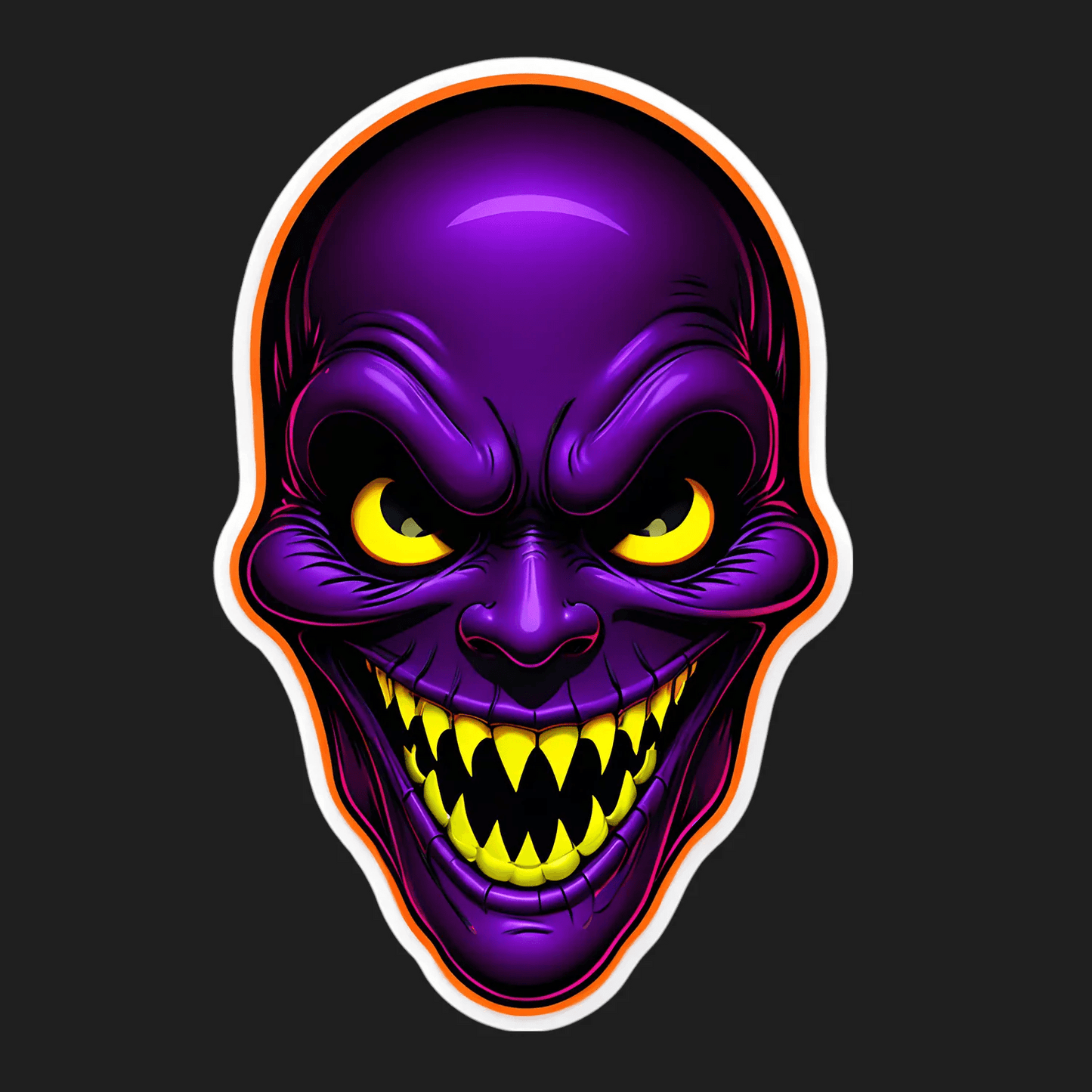 Evil Grin - UV Sticker - Heat Press Transfer