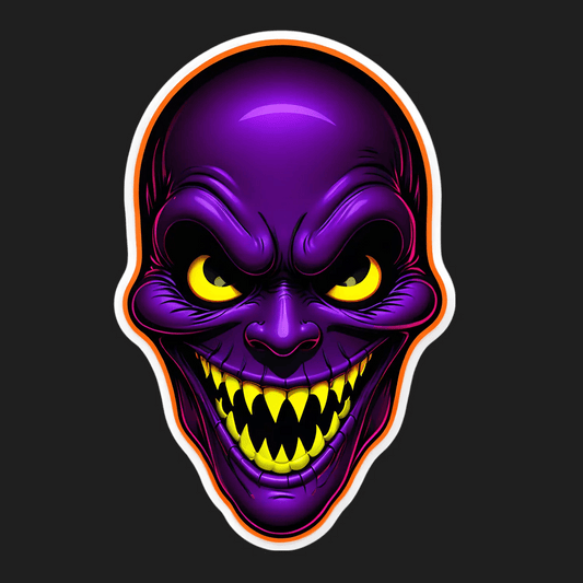 Evil Grin - UV Sticker - Heat Press Transfer