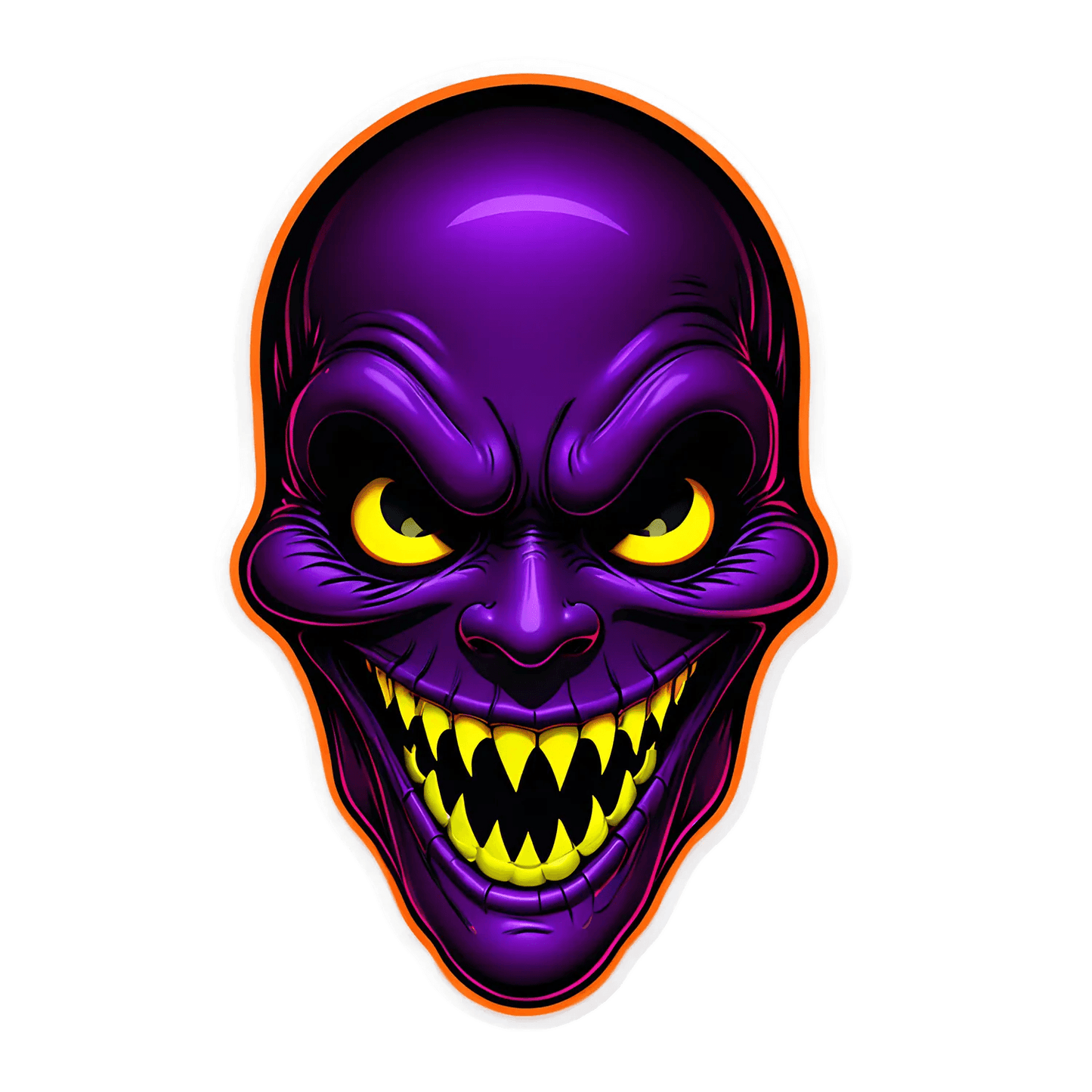 Evil Grin - UV Sticker - Heat Press Transfer