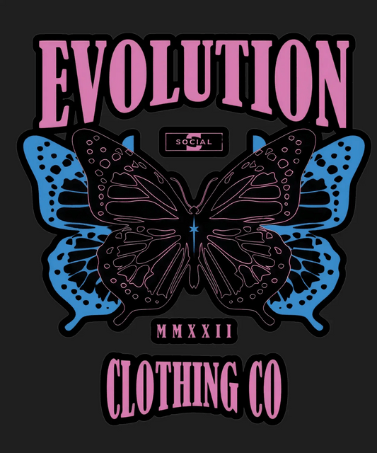 Evolution Butterfly - DTF Ready to Press - Heat Press Transfer
