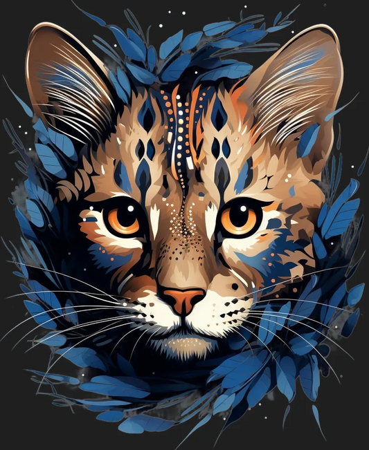 Exotic Cat Portrait - DTF Ready to Press - Heat Press Transfer