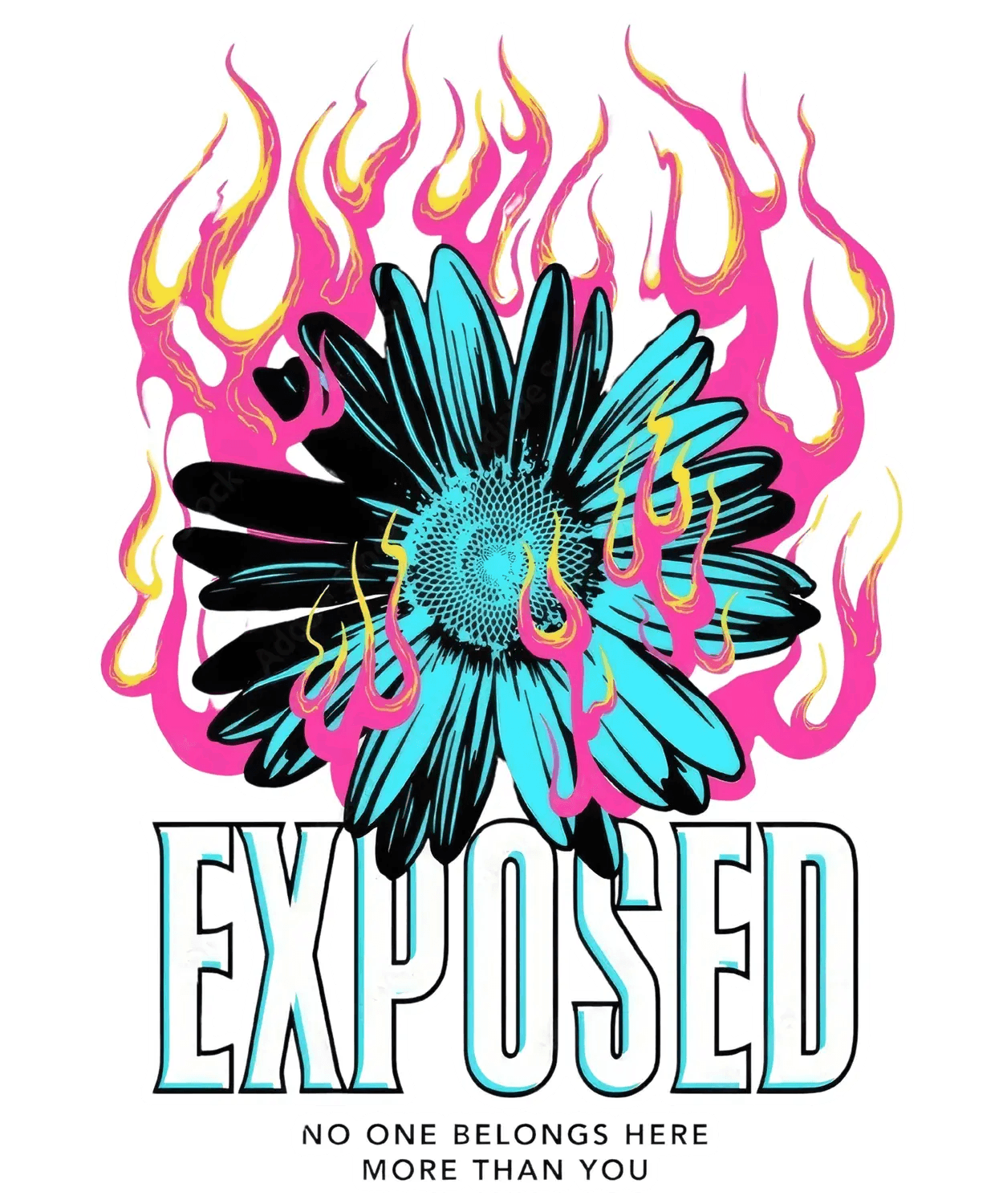 Exposed Flower - DTF Ready to Press (original)