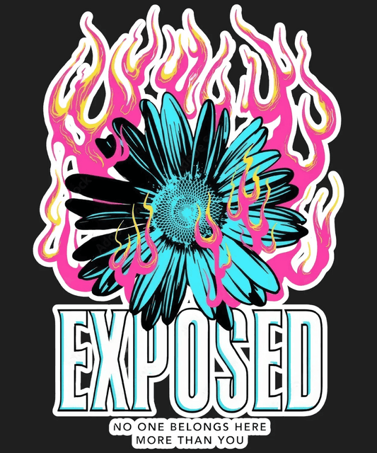 Exposed Flower - DTF Ready to Press - Heat Press Transfer