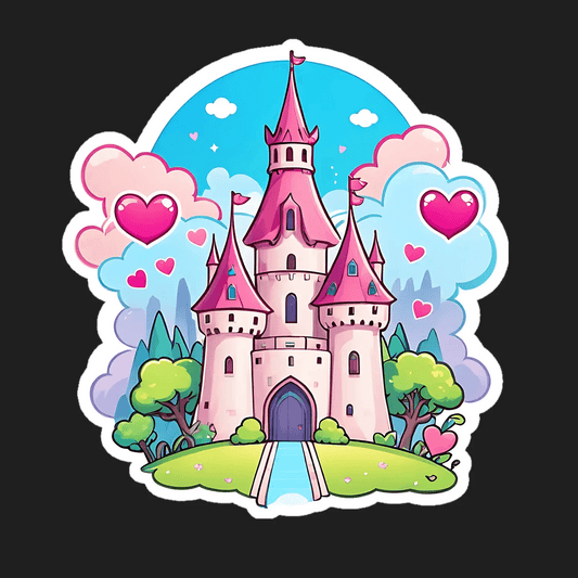 Fairy Tale Castle Sticker - Magical Decor - Heat Press Transfer