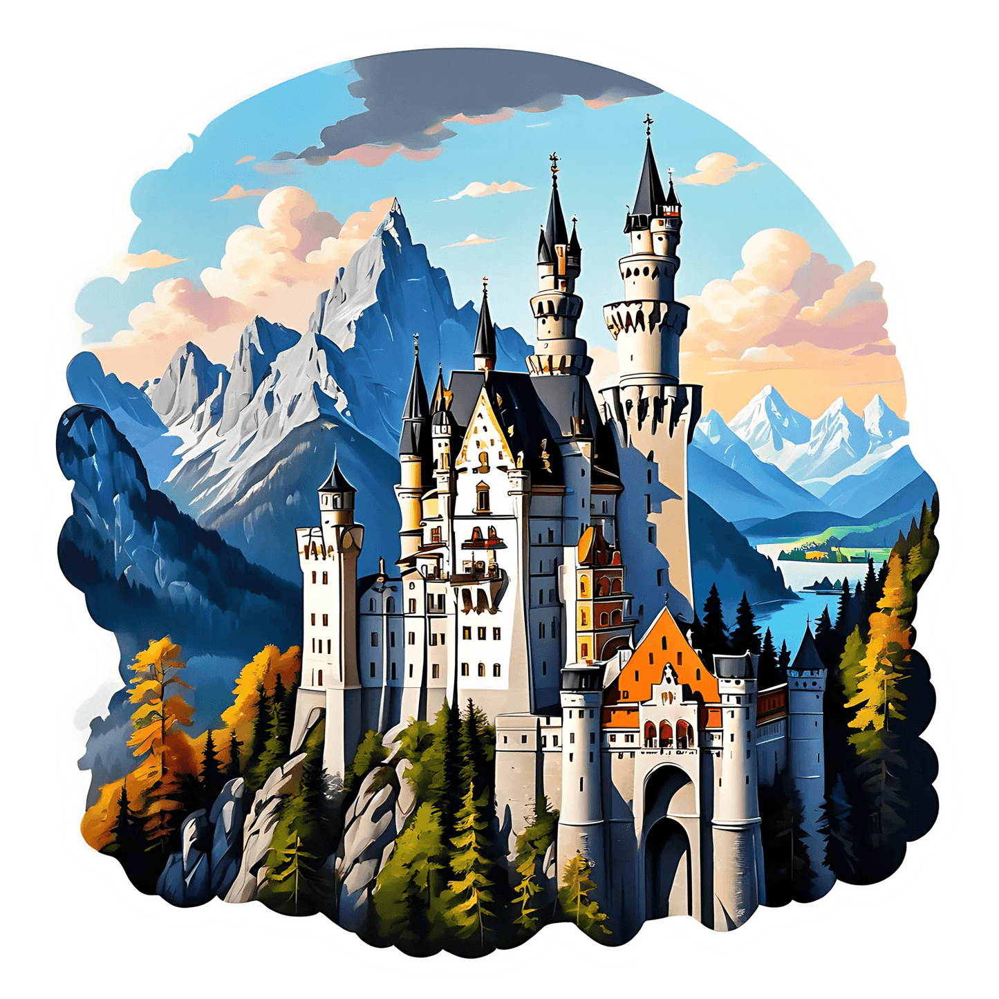 Fairy Tale Castle - Sticker - Heat Press Transfer