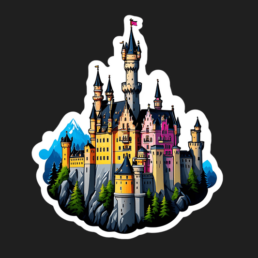 Fairytale Castle Sticker - Colorful and Enchanting - Heat Press Transfer
