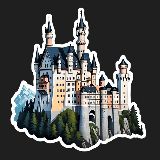 Fairytale Castle Sticker - UV DTF - Heat Press Transfer
