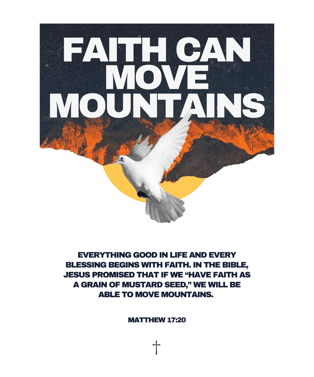Faith Can Move Mountains - DTF Ready to Press - Heat Press Transfer