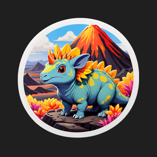Fantasy Dragon Sticker - Colorful Mountain Scenery - Heat Press Transfer