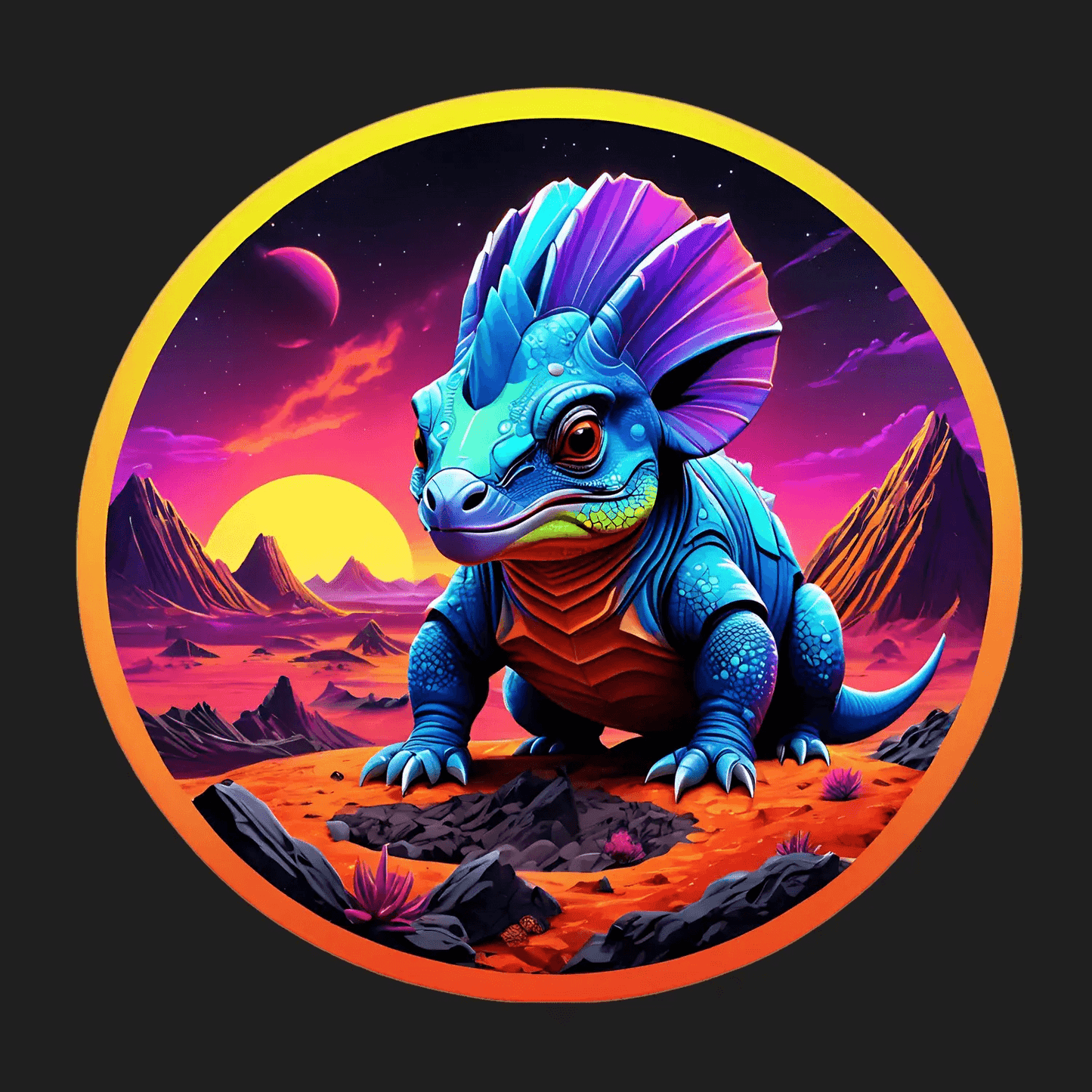 Fantasy Dragon Sticker - Vibrant UV DTF - Heat Press Transfer