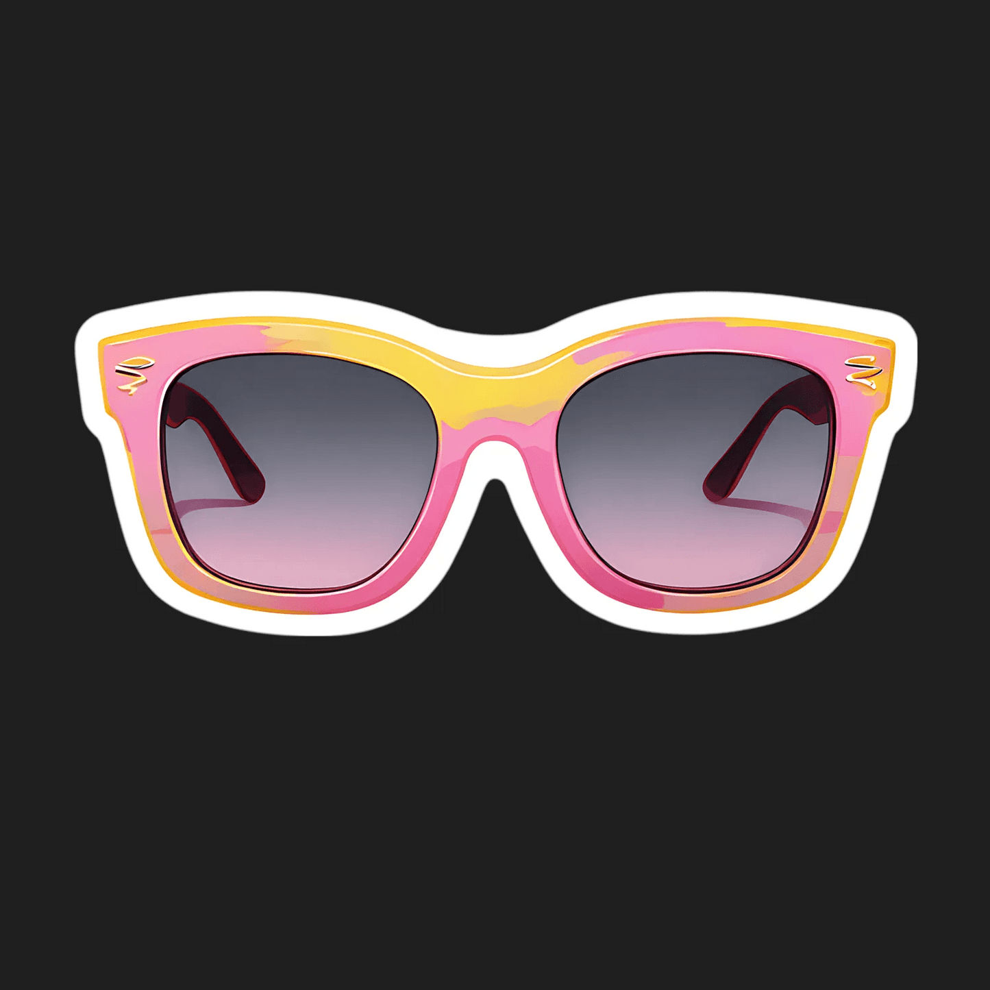 Fashion Sunglasses - Pink Sticker - Heat Press Transfer