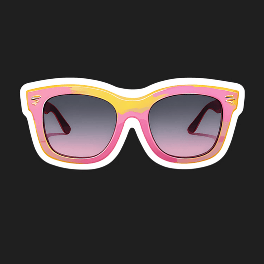 Fashion Sunglasses - Pink Sticker - Heat Press Transfer