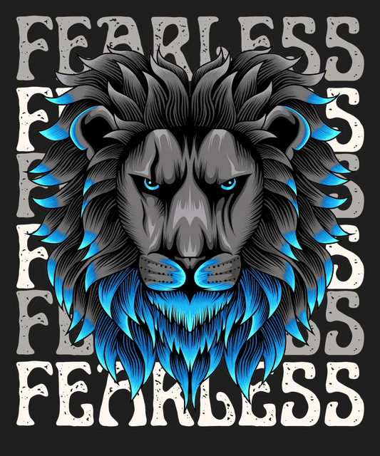 Fearless Lion - DTF Ready to Press - Heat Press Transfer