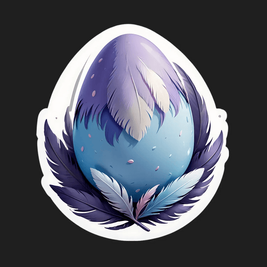 Feather Egg - UV DTF Sticker - Heat Press Transfer