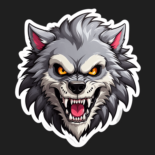 Fierce Wolf - UV Sticker - Heat Press Transfer