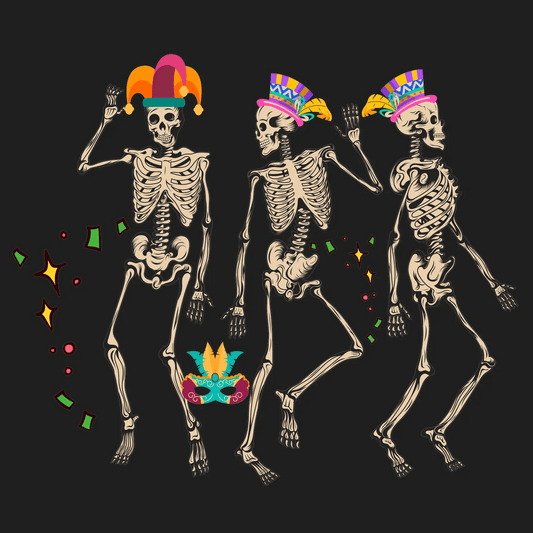 Fiesta Skeletons - DTF Ready to Press - Heat Press Transfer