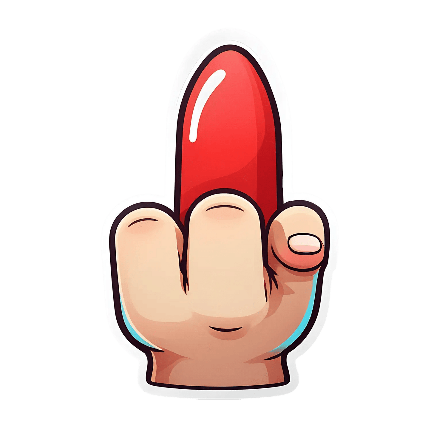 Finger Crossed Gesture - Red UV DTF Sticker - Heat Press Transfer