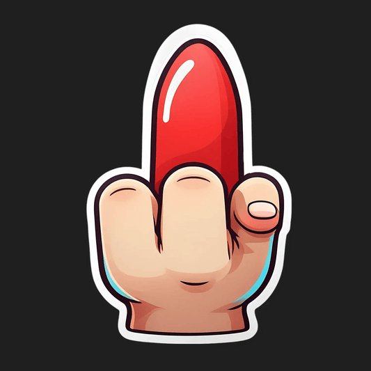 Finger Crossed Gesture - Red UV DTF Sticker - Heat Press Transfer