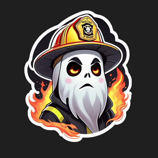 Firefighter Ghost - Sticker - Heat Press Transfer