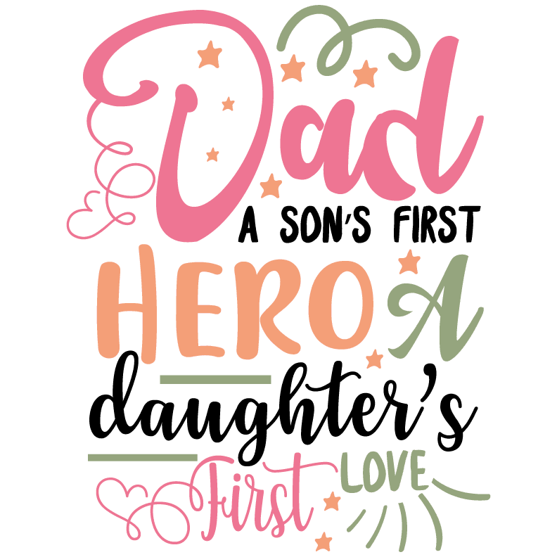 First Hero Dad Design - DTF Ready To Press - Heat Press Transfer