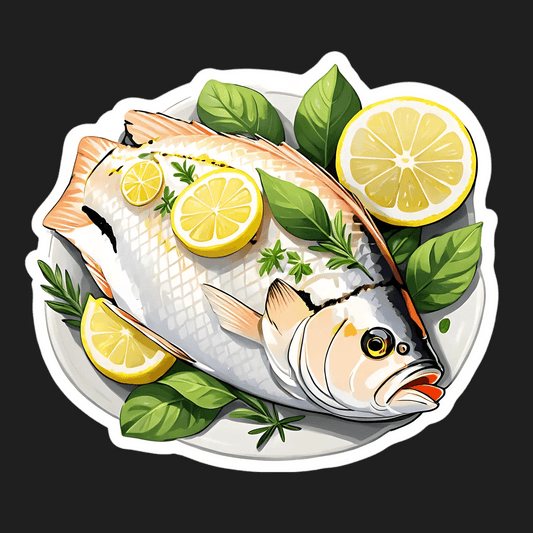Fish & Lemons - Sticker - Heat Press Transfer