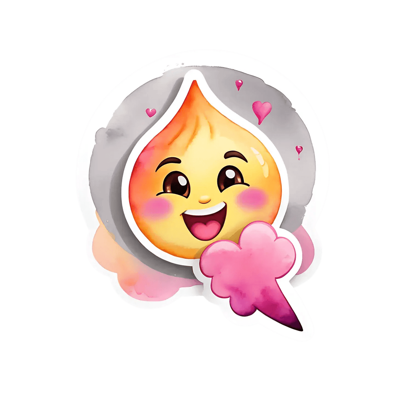Flame Heart Emoji - Sticker - Heat Press Transfer