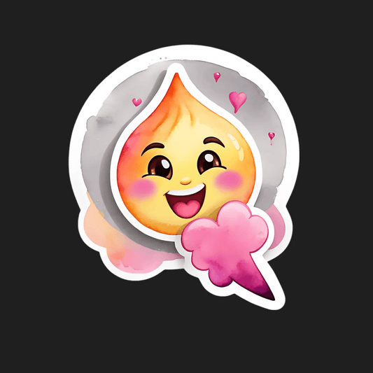 Flame Heart Emoji - Sticker - Heat Press Transfer