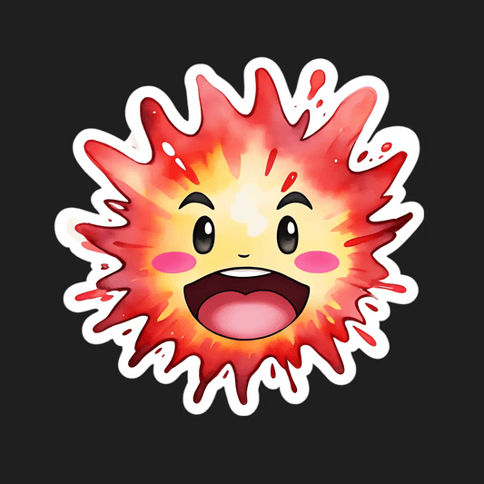 Flaming Smile - UV DTF Sticker - Heat Press Transfer