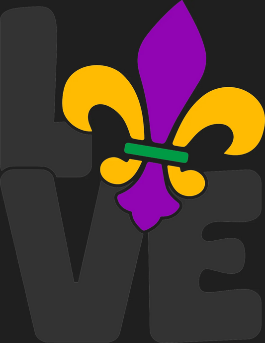 Fleur-de-Lis Emblem - DTF Ready to Press - Heat Press Transfer