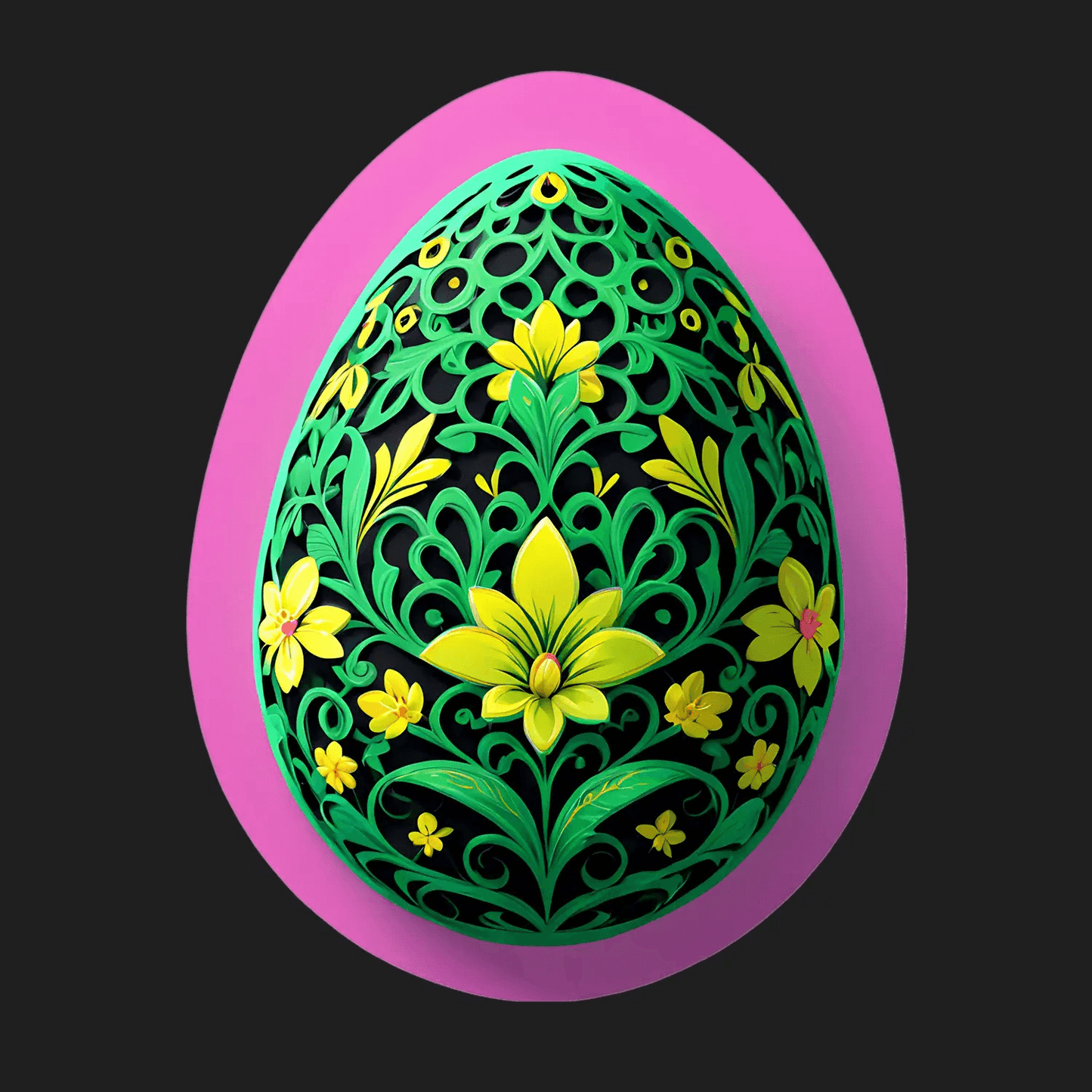 Floral Easter Egg - Sticker - Heat Press Transfer