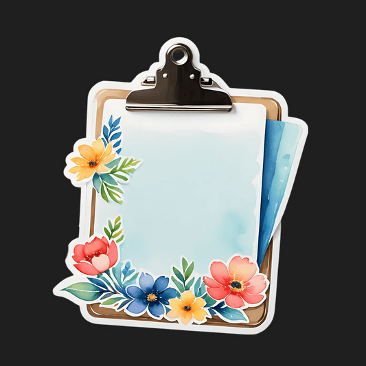 Floral Beauty Sticker - UV DTF - Heat Press Transfer