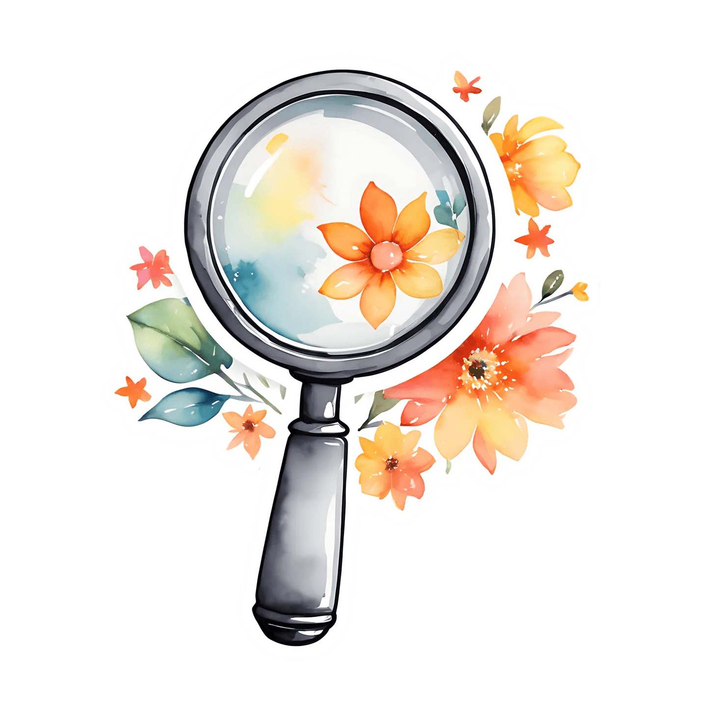 Floral Magnify - Sticker - Heat Press Transfer