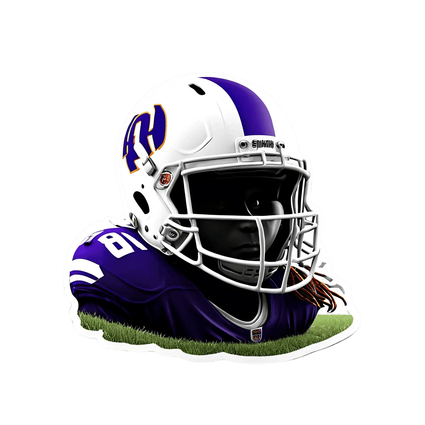 Football Helmet Sticker - UV DTF - Heat Press Transfer