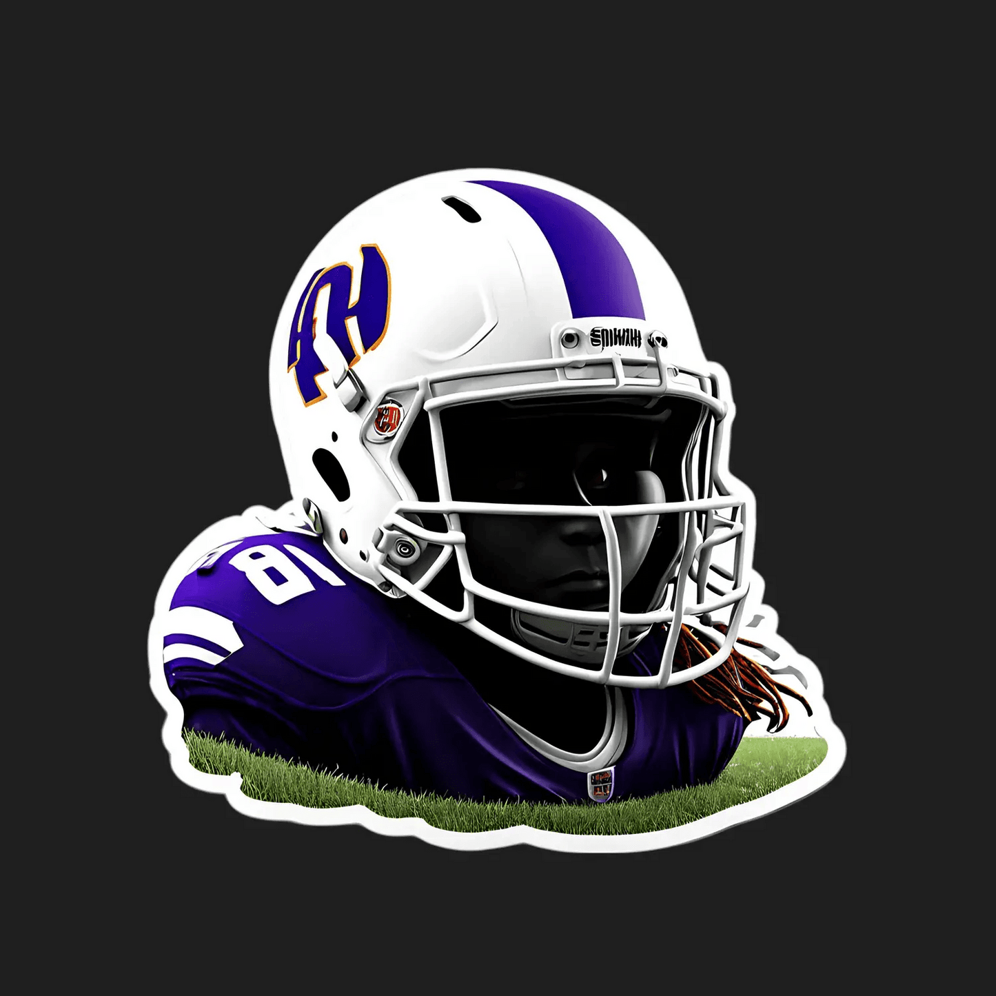 Football Helmet Sticker - UV DTF - Heat Press Transfer