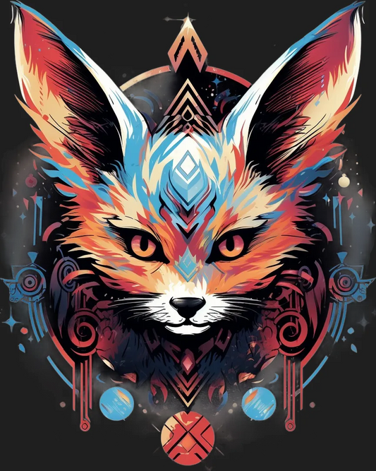 Fox Warrior Art - DTF Ready to Press - Heat Press Transfer