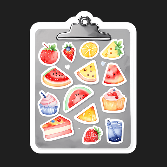Fruit Dessert Sticker Set - Heat Press Transfer