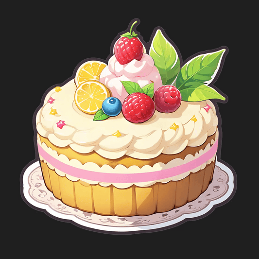 Fruity Dessert Cake - Sticker - Heat Press Transfer