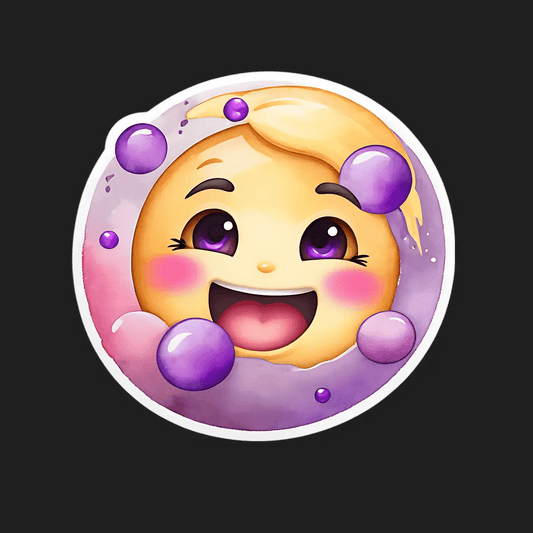 Fun Emoji Bubble Sticker - Colorful Expression - Heat Press Transfer