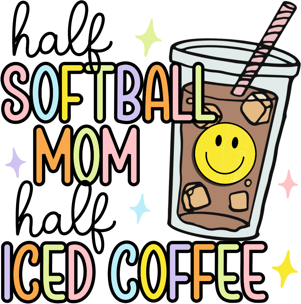 Funny Softball Mom Design - DTF Ready To Press - Heat Press Transfer