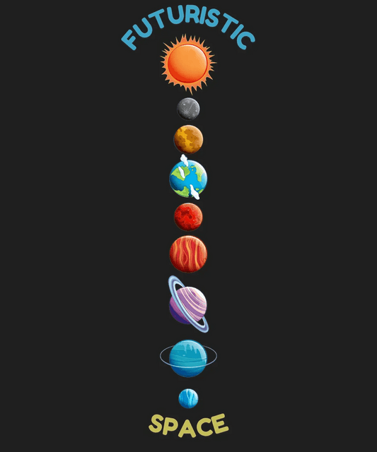 Futuristic Space - DTF Ready to Press - Heat Press Transfer