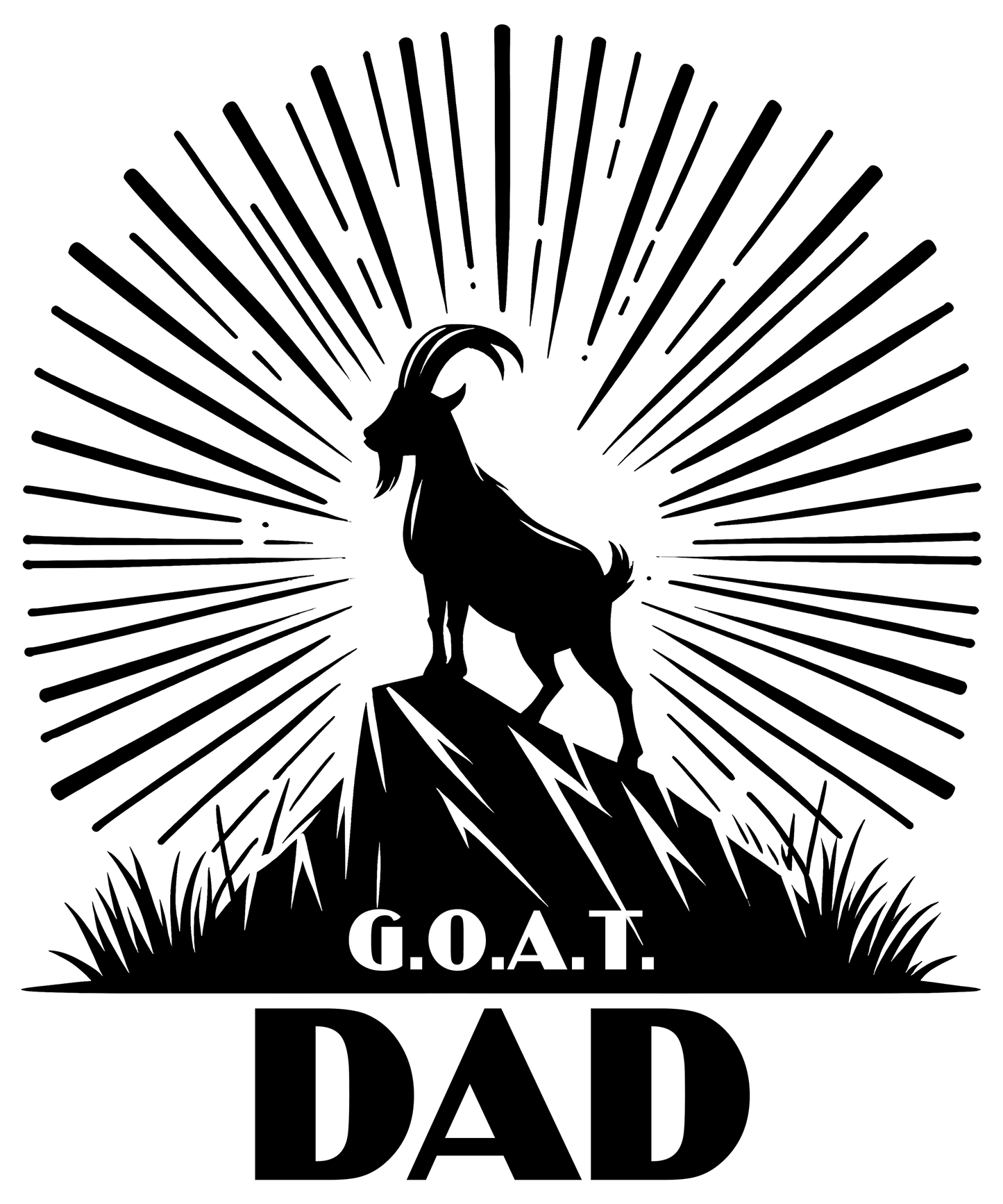 GOAT Dad Design - DTF Ready To Press - Heat Press Transfer