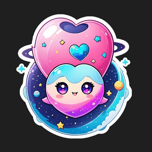 Galactic Heart - UV DTF Sticker - Heat Press Transfer