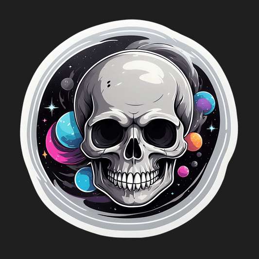 Galactic Skull - Sticker - Heat Press Transfer