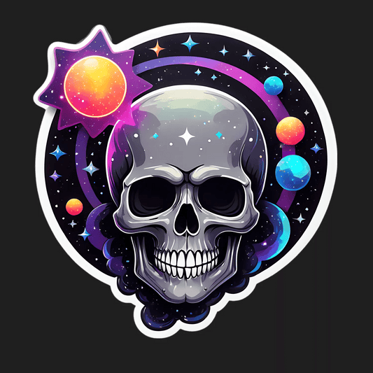 Galactic Skull - Sticker - Heat Press Transfer